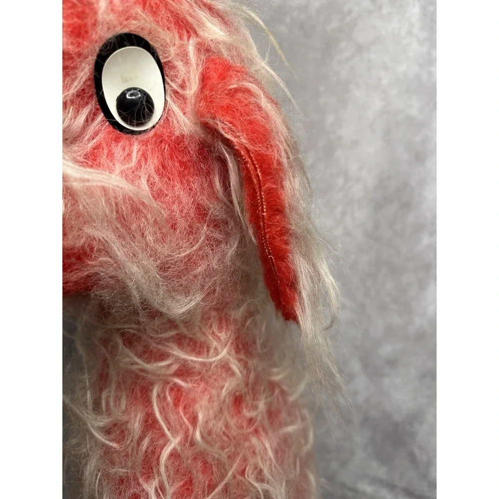 Vintage Fable Toy Plush Red Dog‎ Carnival Fair Scruffy Plush